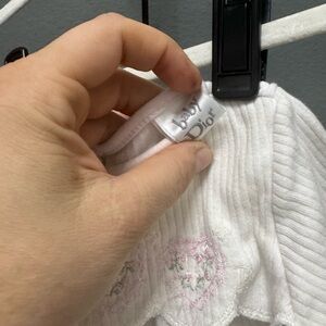 Baby Dior White Floral onesie